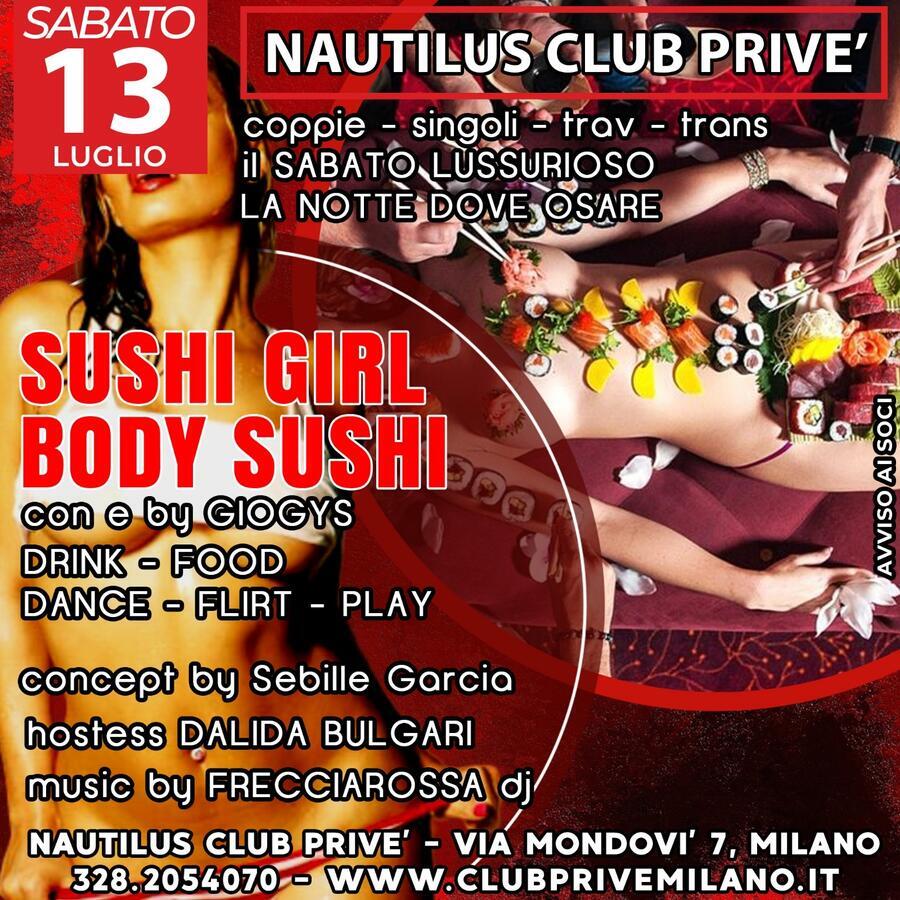 SUSHI GIRL - BODY SUSHI BY GIOGYS E SEBY - Nautilus Club Privé